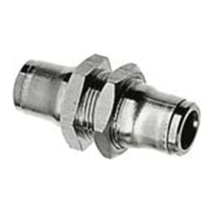 Gerader-Steckverbinder aus Edelstahl - Schott Rohr Außen-: 6 mm / D: 15 mm / L1: 19 mm / L2: 21 mm / SW1: 17 mm / SW2: 17 mm / Einheit: 1 Stück