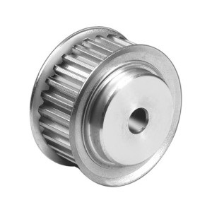 Zahnriemenrad T5 aus Aluminium Profil: T5 / Riemenbreite: 16 mm / Ausführung: 1F / Zähne: 18 /  Zahnscheibe: 27,8 mm /  Bordscheibe: 32 mm / Teilk