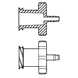 Luer-Lock-Schlauchadapter (weiblich) für harte Schläuche Schlauch Innen-: 1/16" Zoll / Schlauch Innen-: 1,6 mm / Werkstoff: PA 6.6 / Einheit: 20 S
