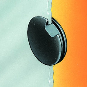 Blindstopfen aus PVC-U (Hart-PVC) D: 32 mm / d1: 28,3 mm / d2: 25,4 mm / h: 1,6 mm / H: 9 mm / Einheit: 50 Stück