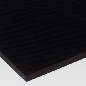 Platte aus POM - schwarz Stärke: 12 mm / Toleranz: +0,3 / +1,5 mm / Abmessung: 305 x 500 mm / Einheit: 1 Stück