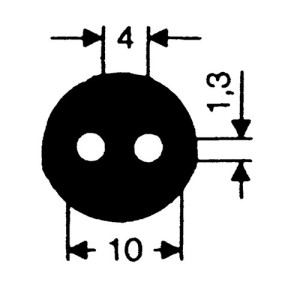 Silikon-Lumen-Chemieschlauch - zweilumig Innen-: 4,5 mm / Außen-: 16 mm / Lumen: 2 / Einheit: 15 m
