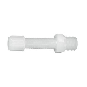 Gerader-Verbinder mit Außengewinde aus PFA - lang Schlauch Innen-: 6 mm / Schlauch Außen-: 8 mm / Außengewinde: NPT 3/8" / l1: 15,3 mm / L1: 35 mm