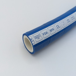 Silikon-Lebensmittel- und Trinkwasserschlauch Innen-: 50 mm / Außen-: 64 mm / Vakuum: -0,7 bar / max. Betr.-Druck: 10 bar / Platzdruck: 30 bar / m