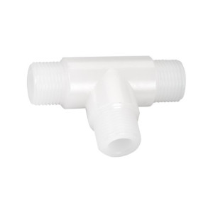 T-Gewindenippel aus PP, PVDF oder PFA Außengewinde: G 1/4" / l - l1 - l2: 12 mm / L: 54 mm / L1: 25 mm / Werkstoff: PFA / Einheit: 1 Stück