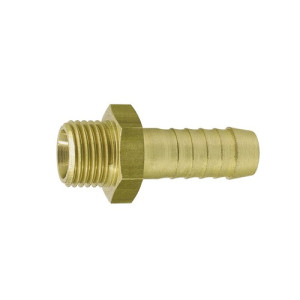 Gerade-Schlauchtülle mit Außengewinde aus Messing - starr Schlauch Innen-: 11 mm / Außengewinde: G 1/4" / NW: 8 mm / l1: 9 mm / l2: 25 mm / L: 39 m