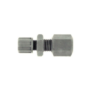 Gerader-Rohr-/Schlauchverbinder aus PP oder PVDF Schlauch Innen-: 6 mm / Schlauch Außen-: 8 mm / Rohr Außen-: 8 mm / L: 47 mm / SW: 19 mm / Werks