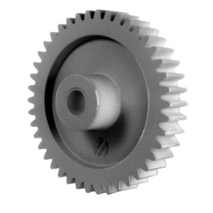 Stirnzahnrad aus Kunststoff (gespritzt) - Modul 0,5-2,0 Modul: 0,5 / Zähne: 32 / Zahnbreite (b): 3 mm / zul. MD: 5,7 Ncm / Naben  (ND): 12 mm / L: