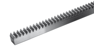 Zahnstange aus Stahl Modul: 1 / Werkstoff: St50K / Zahnbreite (b): 7 mm / H: 5 mm / h: 4 mm / Gewicht: 0,05 kg / Länge: 250 mm / Einheit: 10 Stück