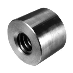 Trapezgewinde-Mutter - rund Drehrichtung: eingängig links / Werkstoff: Rotguss / Gewinde (d): Tr. 20x4 / L: 40 mm / d1: 45 mm / Gewicht: 500 g / Ein