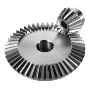 Kegelrad aus Messing - gefräst Modul: 0,5 / Zahnbreite (b): 3 mm / Bohrung (B): 4 mm / Übersetzung (x:1): 1 / Zähne: 50 / H: 19,6 mm / L2: 7,5 mm /