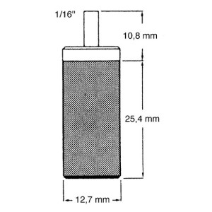 Zylinderfritte aus Titan Porengröße: 2 &micro;m / Außen-: 12,7 mm / Länge: 25,4 mm / Einheit: 1 Stück