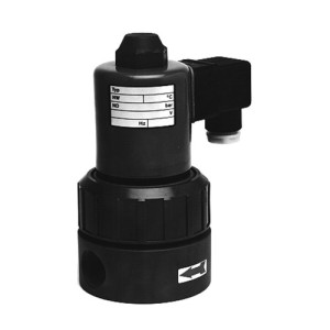 2/2-Wege-Magnetventil aus PVC-U - direktgesteuert NW: 20 mm / d: 25 mm / PN: 0,5 bar / Werkstoff Dichtung: EPDM / Spannung: 24= Volt / Einheit: 1 St