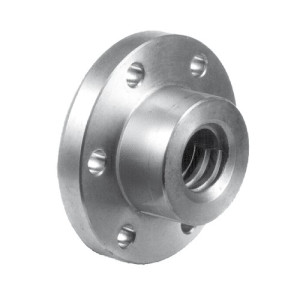 Trapezgewinde-Mutter - mit Flansch, einbaufertig Drehrichtung: eingängig rechts / L: 20 mm / l: 7 mm / l1: 10 mm / Innengewinde: Tr. 16x4 / Naben