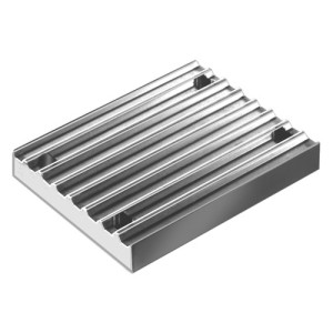 Klemmplatte für Zahnriemen Profil: HTD-8M / Riemenbreite: 20 mm / l: 8 mm / l1: 8 mm / d1: 9 mm / c: 5 mm / Länge: 66 mm / H: 15 mm / B: 45 mm / Gew