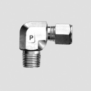 Winkel-Rohrverschraubung mit Außengewinde aus Messing oder Edelstahl Rohr Außen-: 1/4" Zoll / Außengewinde: NPT 3/8" / Werkstoff: Messing / L: 40,1
