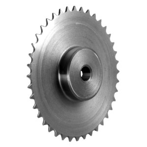 Kettenrad aus Edelstahl - mit einseitiger Nabe DIN ISO: 08 B-1 / Teilung (p): 12,7 mm / Zahnbreite (b): 7,2 mm / c: 1,3 mm / r3: 13 mm / Zähne: 21 /