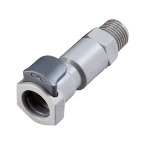 PP-Schnellverschluss-Kupplung, NW 7,2 mm Anschluss: A-Gewinde NPT 3/8" / Ventil: mit / Länge: 58 mm / Einheit: 1 Stück