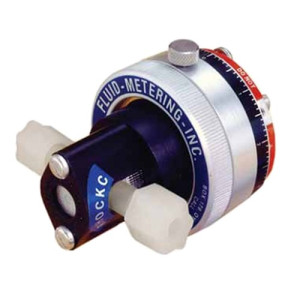 Präzisions-Mikro-Pumpenkopf Fördervolumen: 50 &micro;l/Hub / max. Betr.-Druck: 6,9 bar / Medium: flüssig / Werkstoff Pumpenkopf: PVDF / Anschluss: f