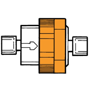 Filterhalter aus PFA Typ: 7 / -Filter: 47 mm / max. Betr.-Druck: 1,7 bar / Farbe: orange / Einheit: 1 Stück
