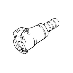 POM-Schnellverschlusskupplung, NW 3,2 mm Anschluss: Tülle 6,4 mm / Ventil: mit / Länge: 47 mm / Einheit: 1 Stück