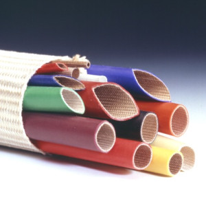 Glasgewebeschlauch mit Acrylharz-Beschichtung Innen-: 5 mm / Toleranz: +0,5 mm / Wandstärke: 0,51 mm / Farbe: violett / Einheit: 5 m