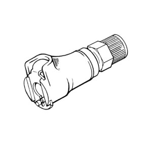 POM-Schnellverschlusskupplung, NW 3,2 mm Anschluss: Rohr 6,4 mm / Ventil: mit / Länge: 45 mm / Einheit: 1 Stück