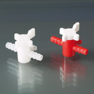 Absperrhahn aus LDPE/PP oder PVDF Schlauch Innen-: 9 - 11 mm / NW: 8 mm / Werkstoff: LDPE:PP / Einheit: 1 Stück