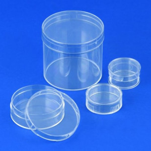 Präparatedose aus PS - mit Stülpdeckel Außen-: 18 mm / Höhe: 7 mm / Einheit: 20 Stück