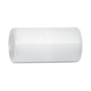 Gewindemuffe aus PP oder PVDF Innengewinde (A): G 3/8" / Innengewinde (B): G 1/8" / l1: 15 mm / l2: 10 mm / L: 30 mm / SW: 22 mm / Werkstoff: PP / E