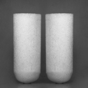 Mikro-Filterkerze aus Borosilikatglas - zylindrisch Außen-: 13 mm / Kerzenlänge: 25 mm / Porengröße: 250 &micro;m / Einheit: 2 Stück