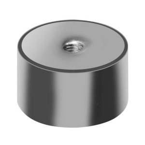 Metall-Gummipuffer - zylindrisch, beidseitig Innengewinde mittl. Federrate (Druck) CD: 67 N/mm / mittl. Federrate (Schub) CS: 16 N/mm / zul. Druckbe