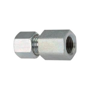 Gerade-Rohrverschraubung mit Innengewinde aus Edelstahl Rohr Außen-: 6 mm / Innengewinde: G 1/4" / max. Betr.-Druck: 315 bar / Einheit: 1 Stück
