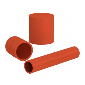 Rundkappe aus Silikon - hochtemperaturbeständig für Gewinde: M6 / d: 5,7 mm / D: 8,7 mm / h: 38,1 mm / Einheit: 10 Stück