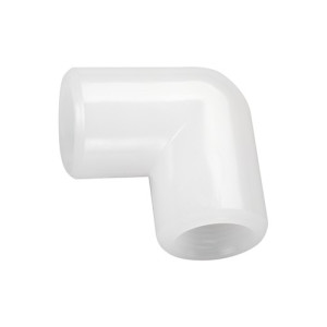 Winkel-Gewindemuffe aus PP, PVDF oder PFA Innengewinde (A): G 1/8" / Innengewinde (B): G 1/8" / D: 15 mm / l1: 10 mm / l2: 10 mm / L1: 20 mm / L2: 2
