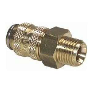Schnellverschlusskupplung aus Messing-vernickelt, NW 5 mm - einseitig absperrend Anschluss: A-Gewinde G 1/4" / Länge: 38 mm / Einheit: 1 Stück