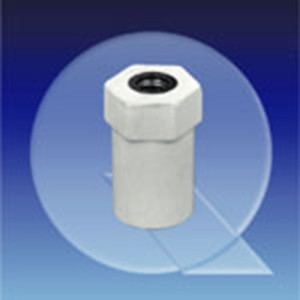Isolierstützer aus PEs - sechskant, Innengewinde L: 26 mm / Innengewinde P1: M8 x 1,25 / P1: 8 mm / Innengewinde P2: M8 x 1,25 / P2: 8 mm / D: 20 mm