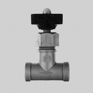 Absperrventil aus PP oder PVDF NW: 8 mm / Innengewinde: G 1/2" / L: 65 mm / h: 95 mm / Werkstoff: PVDF / Einheit: 1 Stück