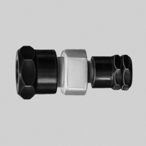 Gerader-Reduzier-Rohrverbinder aus PTFE Schlauch Außen- (A): 2,4 - 3,2 mm / Schlauch Außen- (B): 5,7 - 6,4 mm / Größe: D / E / Werkstoff Muttern: