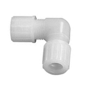 Winkel-Verbinder aus PFA Schlauch Innen-: 10 mm / Schlauch Außen-: 12 mm / D: 19 mm / L1: 37 mm / Einheit: 2 Stück