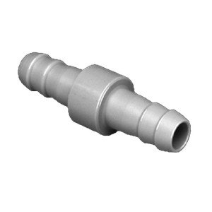 Gerade-Schlauchtülle aus PP, PVDF oder PTFE Schlauch Innen-: 12 mm / D: 20 mm / L: 76 mm / L1: 31 mm / L2: 31 mm / Werkstoff: PP / Einheit: 6 Stück