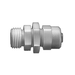 Gerader-Verbinder mit Außengewinde aus PVDF - Schott Schlauch Innen-: 4 mm / Schlauch Außen-: 6 mm / Außengewinde: G 1/4" / l1: 7 mm / L: 37 mm /