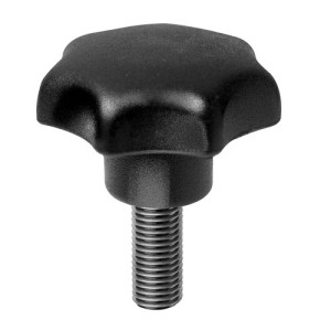 Sterngriff aus Edelstahl rostfrei - mit Gewindestift Gewinde (M): M10 x 1,5 / D: 50 mm / l1: 20 mm / Gewicht: 43 g / Einheit: 5 Stück
