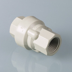 Rückschlagventil aus PP mit Innengewinde - Industrie Öffnungsdruck: 0,5 bar / Innengewinde: G 1/2" / l1: 17 mm / l2: 16 mm / L: 62 mm / Einheit: 2 S