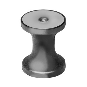 Metall-Gummipuffer - tailliert, beidseitig Innengewinde mittl. Federrate (Druck) CD: 145 N/mm / mittl. Federrate (Schub) CS: 80 N/mm / zul. Druckbel
