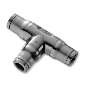 T-Steckverbinder aus Edelstahl Rohr Außen-: 4 mm / D: 11 mm / H: 24 mm / L1: 19 mm / L2: 19 mm / Einheit: 1 Stück