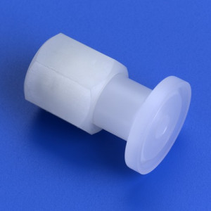 Gerader-Tri-Clamp-Rohrverbinder aus PP, PVDF oder PFA Rohr Außen-: 10 mm / Tri-Clamp : 34 mm / L: 45 mm / L1: 30 mm / L2: 41,5 mm / SW: 22 mm / We