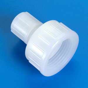 Schlauchverbinder aus PP, PVDF oder PFA - lose Überwurfmutter DIN 8063 Schlauch Innen-: 14 mm / Schlauch Außen-: 16 mm / Innengewinde: G 1" / D1: