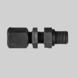 Gerader-Rohrverbinder mit Außengewinde aus PP, PVDF oder PTFE - Schott Rohr Außen-: 10 mm / Außengewinde: G 3/8" / D: 16 mm / l1: 12 mm / L1: 47 mm