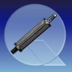 Snap-in Bolzen aus PA (M3 - M4 außen) Außengewinde: M3 x 0,5 / P1: 6 mm / P2: 10 mm / SW: 6 mm / Einheit: 25 Stück